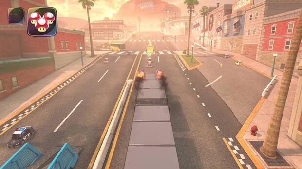 Mario Kart World - Conducir camiones enormes
