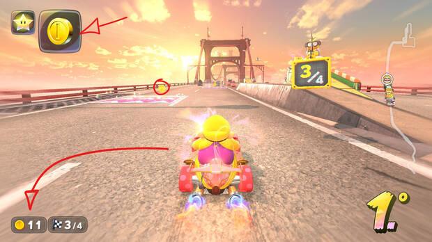 Mario Kart World - Cómo aumenta la velocidad máxima consiguiendo monedas