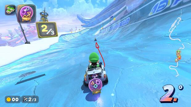 Mario Kart World - Ganar más velocidad gracias al rebufo