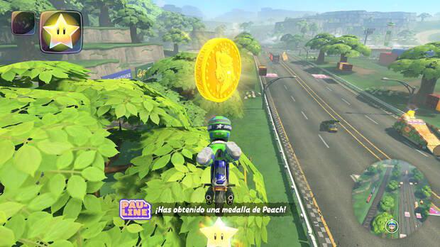 Mario Kart World - Recompensas por conseguir las medallas de Peach