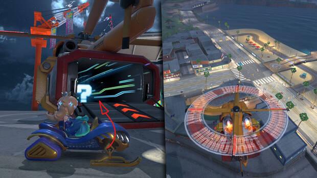 Mario Kart World - Cómo subirse a un helicóptero y pilotarlo