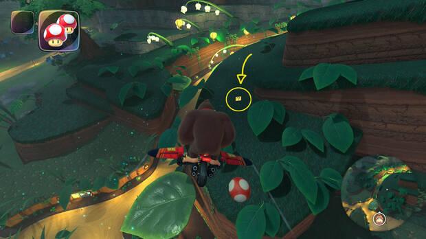 Mario Kart World - Localización panel 02 de Aldea Arbórea