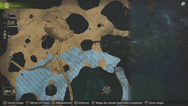 Monster Hunter Wilds - Misiones de pesca, ubicación de la zona 8 del Bosque Escarlata
