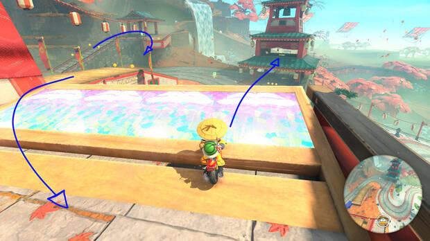 Mario Kart World - Localización panel 01 de Cascadas Cheep Cheep