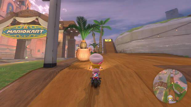 Mario Kart World - Localización panel 01 de Playa Peach