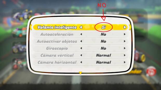 Mario Kart World - Desactivar el ajuste Volante inteligente para hacer derrapes