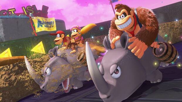 Donkey Kong Bananza - Captura de Rambi Rumble
