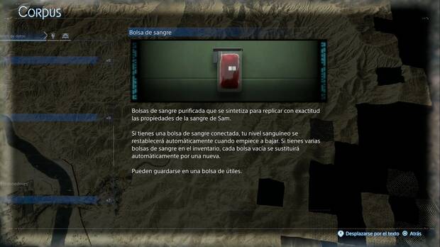 Death Stranding 2 - Equipamiento y herramientas, Bolsa de sangre
