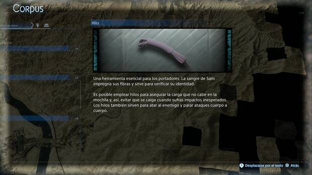 Death Stranding 2 - Equipamiento y herramientas, Hilo