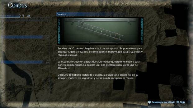 Death Stranding 2 - Equipamiento y herramientas, Escalera