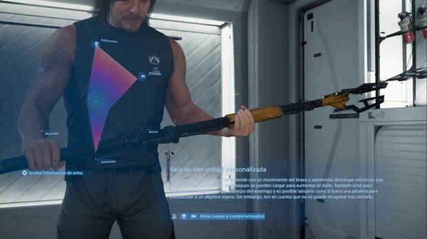 Death Stranding 2 - Armas, Vara de alto voltaje personalizada