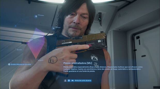 Death Stranding 2 - Armas, Pistola ametralladora