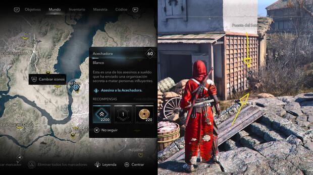 Assassin's Creed Shadows - Localización del objetivo Acechadora de la organización Asesinos del río Seta