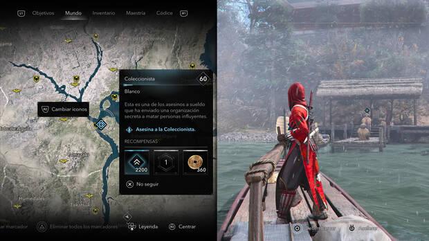 Assassin's Creed Shadows - Localización del objetivo Coleccionista de la organización Asesinos del río Seta