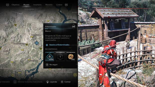 Assassin's Creed Shadows - Localización del objetivo Exterminador de la organización Asesinos del río Seta