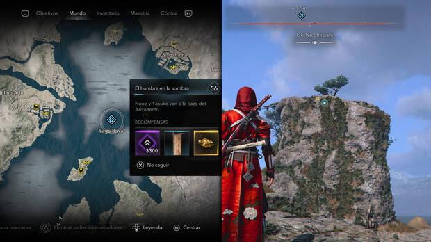Assassin's Creed Shadows - Localización de los objetivos Arquitecto y Erudito de la organización Asesinos del río Seta