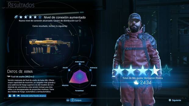 Death Stranding 2 - Armas, Fusil de asalto [MU] nv.2