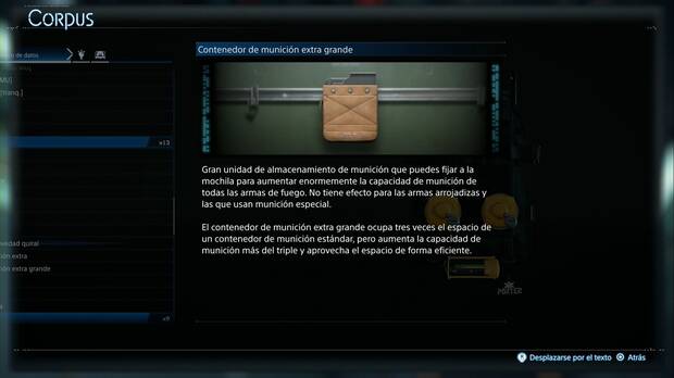 Death Stranding 2 - Mejoras de la mochila, Contenedor de munición extra grande nv.1