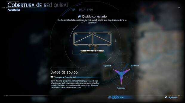 Death Stranding 2 - Equipamiento y herramientas, Transporte flotante nv.1