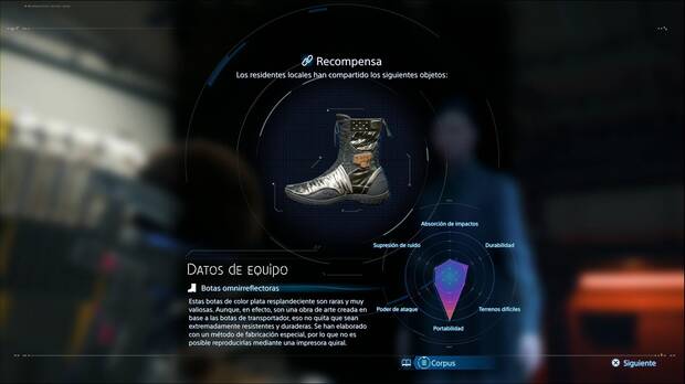 Death Stranding 2 - Equipamiento, Botas omnirreflectoras