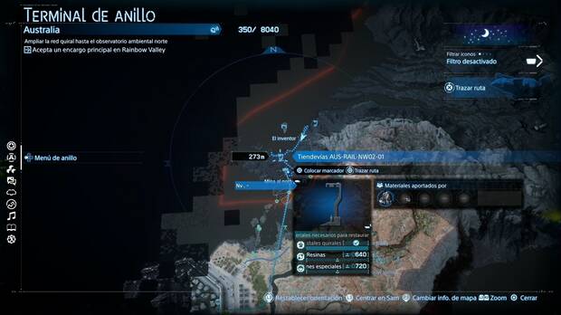 Death Stranding 2 - Episodio 4: Gotas de lluvia, Ubicación del puesto de monorraíl