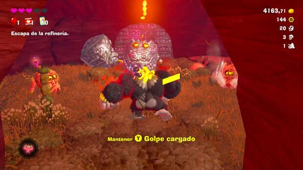 Bananza Kong posee una fuerza brutal, capaz de derrotar a enemigos fácilmente y derribar los muros más resistentes.