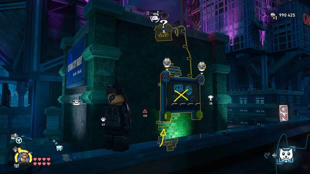 LEGO Batman: El Legado del Caballero Oscuro - C�mo resolver el puzle del acertijo de Riddler 01 en Gotham Village - Robinson Park