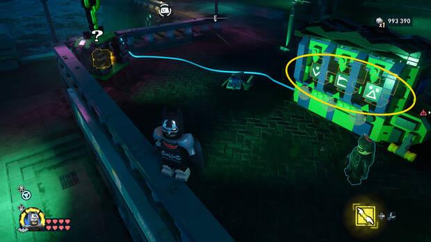 LEGO Batman: El Legado del Caballero Oscuro - C�mo resolver el puzle del acertijo de Riddler 03 en Gotham Village - Robinson Park