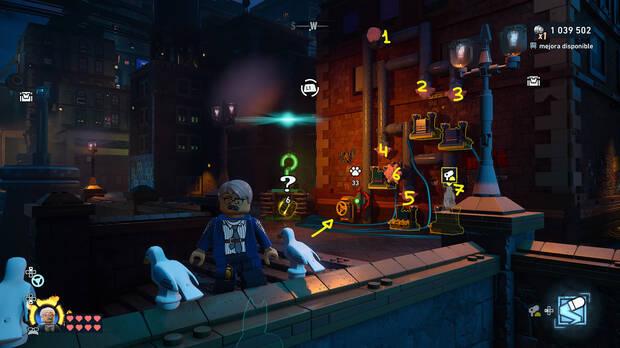 LEGO Batman: El Legado del Caballero Oscuro - C�mo resolver el puzle del acertijo de Riddler 03 en East End - Milla de la diversi�n