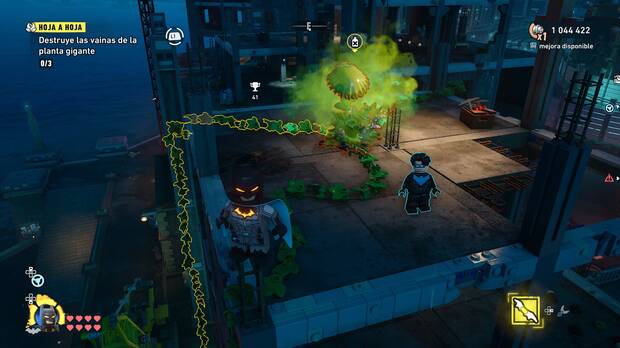 LEGO Batman: El Legado del Caballero Oscuro - D�nde encontrar y c�mo destruir la planta de vegetaci�n 02 en East End - Milla de la diversi�n