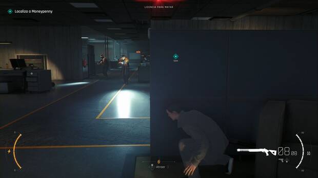 007 First Light - Por Inglaterra; punto desde el que esperar a los primeros enemigos del pasillo tras encontrar a dos empleados del MI6