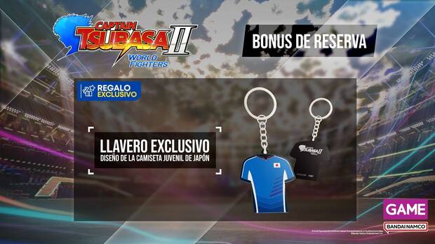 llavero de regalo en game por la reserva de captain tsubasa 2