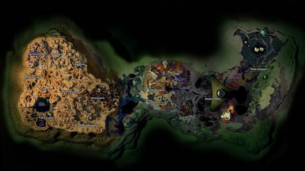 Subnautica 2 - Mapa: mapa no interactivo de los biomas disponibles en el juego durante la fase de acceso anticipado