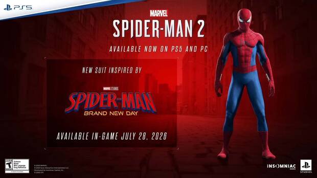 Nuevo traje de Marvel's Spider-Man 2 gratis inspirado en Spider-Man: Brand New Day