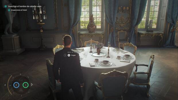 007 First Light - Cartas; ubicaci�n del Ober de escudos en el comedor de la primera planta del hotel de Todo el tiempo del mundo