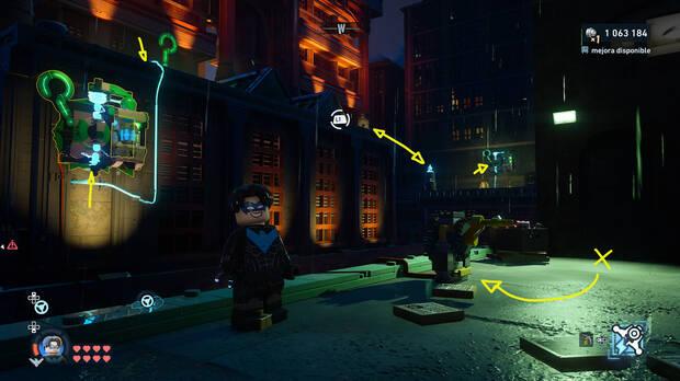 LEGO Batman: El Legado del Caballero Oscuro - C�mo resolver el puzle del acertijo de Riddler 09 en Sur de Old Gotham
