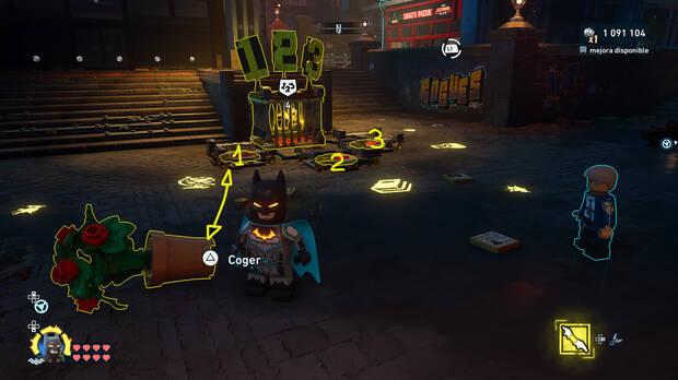 LEGO Batman: El Legado del Caballero Oscuro - C�mo resolver el puzle del acertijo de Cluemaster 05 en Norte de Old Gotham