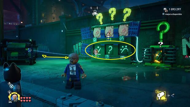LEGO Batman: El Legado del Caballero Oscuro - C�mo resolver el puzle del acertijo de Riddler 06 en Norte de Old Gotham