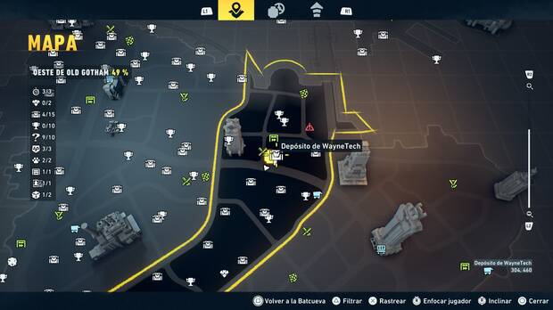 LEGO Batman: El Legado del Caballero Oscuro - Localizaci�n en el mapa del dep�sito de WayneTech 05 en Oeste de Old Gotham
