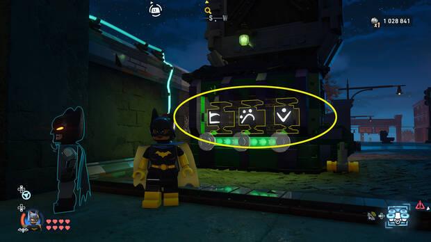LEGO Batman: El Legado del Caballero Oscuro - C�mo resolver el puzle del acertijo de Riddler 07 en Oeste de Old Gotham