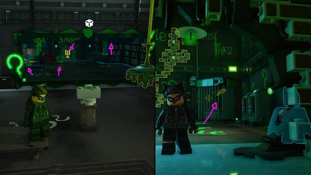 LEGO Batman: El Legado del Caballero Oscuro - C�mo resolver el puzle de la sala de acertijo 01 en Oeste de Old Gotham