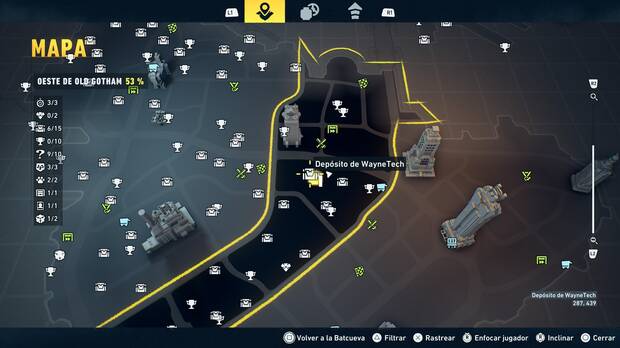 LEGO Batman: El Legado del Caballero Oscuro - Localizaci�n en el mapa del dep�sito de WayneTech 07 en Oeste de Old Gotham
