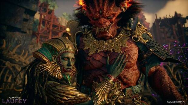 Dioses y mitologías de God of War Laufey - Sekhmet y Begtse en el tráiler gameplay del State of Play de junio de 2026
