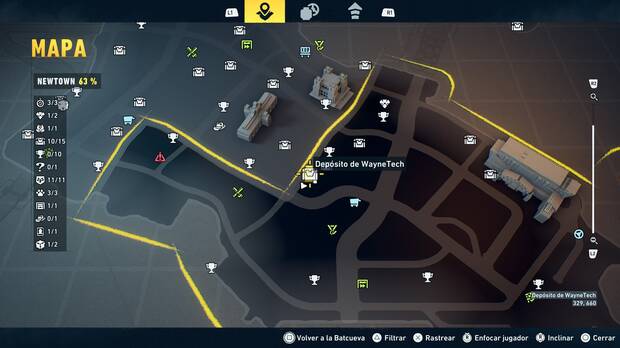 LEGO Batman: El Legado del Caballero Oscuro - Localización en el mapa del depósito de WayneTech 11 en Newtown