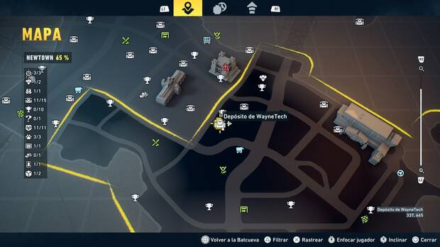 LEGO Batman: El Legado del Caballero Oscuro - Localización en el mapa del depósito de WayneTech 12 en Newtown