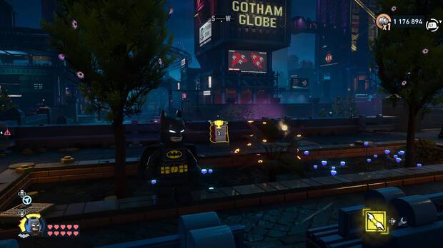 LEGO Batman: El Legado del Caballero Oscuro - D�nde encontrar el trofeo de la Batcueva Calendario 04 en Gotham Village - Robinson Park