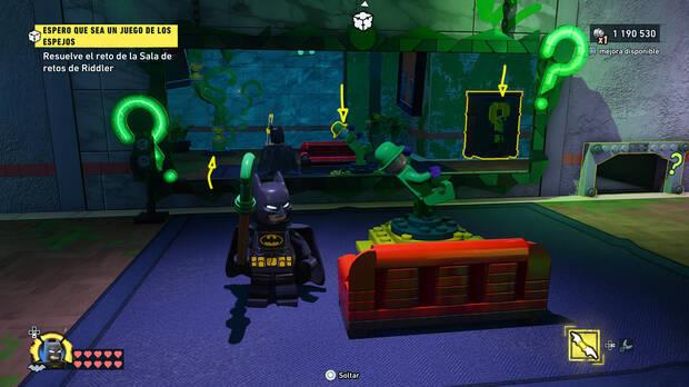 LEGO Batman: El Legado del Caballero Oscuro - C�mo resolver el puzle de la sala de acertijo 01 en Gotham Village - Robinson Park
