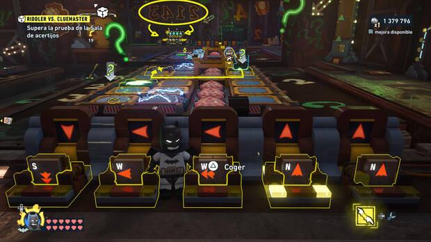 LEGO Batman: El Legado del Caballero Oscuro - Parte 1 para resolver el puzle de la segunda sala de la sala de acertijo 02 en Oeste de Old Gotham