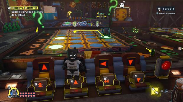 LEGO Batman: El Legado del Caballero Oscuro - Parte 2 para resolver el puzle de la segunda sala de la sala de acertijo 02 en Oeste de Old Gotham