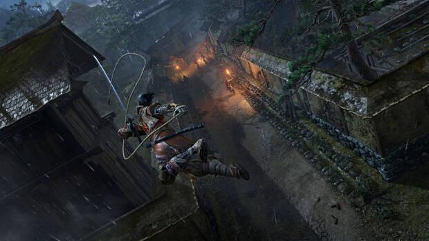 La movilidad es una de las grandes novedades de 'Sekiro' respecto a los 'Souls', en la exploración y durante los combates.